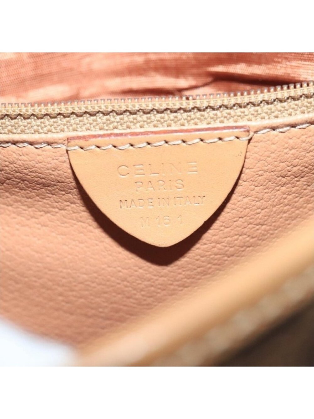 Authentic CELINE Macadam Canvas Circle Shoulder Bag Brown - Picture 4 of 16